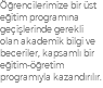 Öğrencilerimize bir üst eğitim programına geçişlerinde gerekli olan akademik bilgi ve beceriler, kapsamlı bir eğitim-öğretim programıyla kazandırılır.